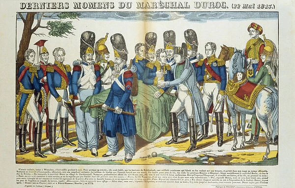 Napoleon attended the last moments of Marechal Duroc on May 22, 1813