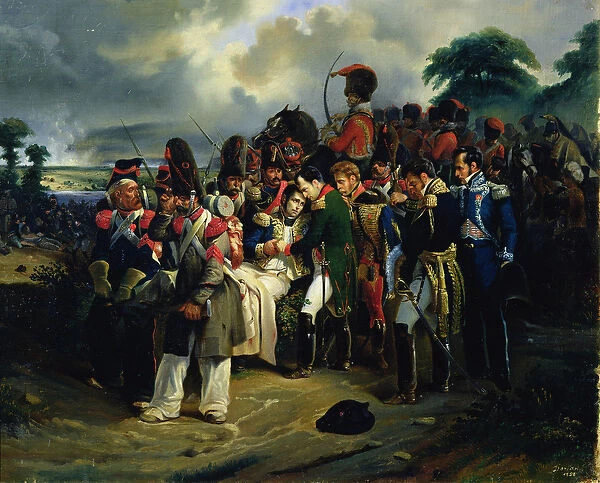 Napoleon bidding farewell to Marshal Jean Lannes, 1858 (oil on canvas)