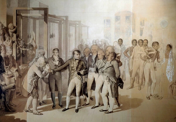 Napoleon Bonaparte (1769-1821), First Consul, in the presence of Josephine de Beauharnais