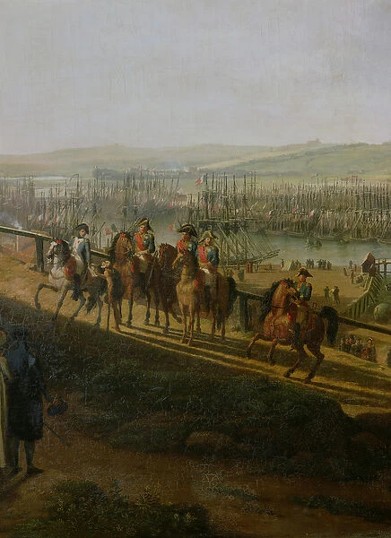 Napoleon Bonaparte (1769-1821) Visiting the Camp at Boulogne in July 1804, detail of Napoleon