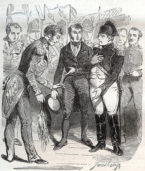 Napoleon confides in the British faith - Napoleon Bonaparte boarding the British ship