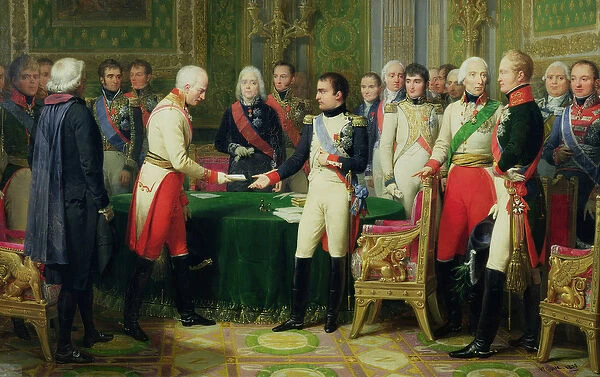 Napoleon I (1769-1821) Receiving Baron Vincent, the Austrian Ambassador, at Erfurt