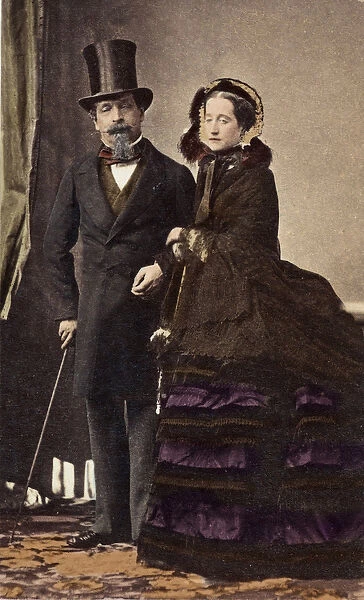 Napoleon III and Empress Eugenie by Disderi (1819-1889) - circa 1865 - Digital colouring