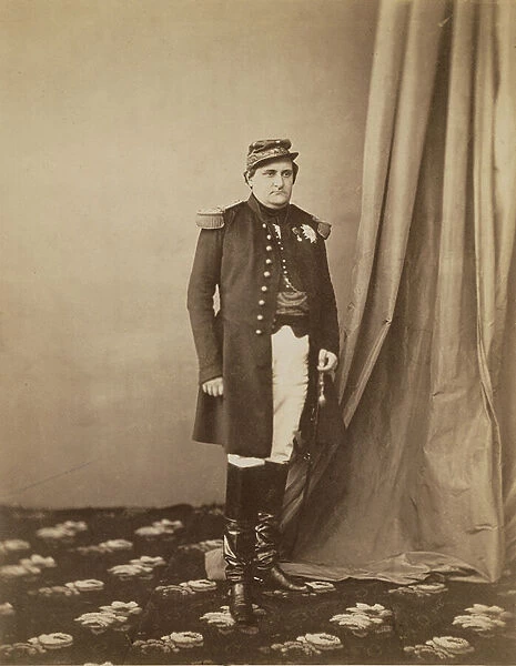 Napoleon-Joseph-Charles-Paul (1822-91) Prince Napoleon, 1855 (sepia photo)