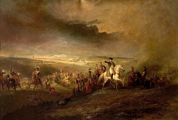 Napoleon Leaving the Field of Waterloo on 18th June 1815, c. 1816 (oil on canvas)