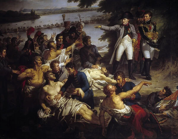 Napoleon returned to Lobau Island after the Battle of Essling on May 23, 1809