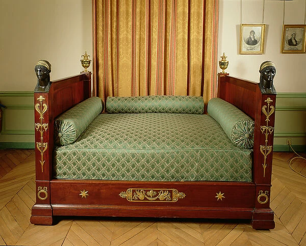 Napoleons bed from the Imperial Palace in Bordeaux, 1804-15 (wood & bronze)