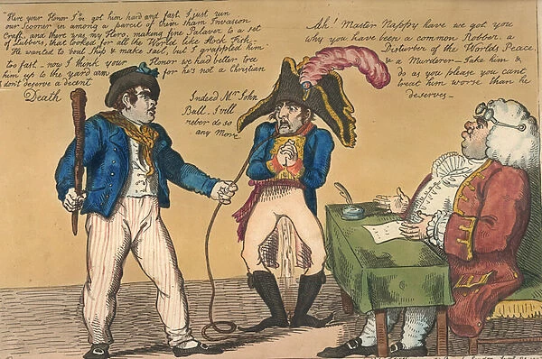 Nappy in Tow, 1803 (hand-coloured etching)