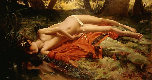 Narcissus (oil on canvas)