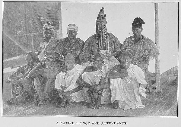 A Native Prince and Attendants, illustration from In Africs forest and jungle