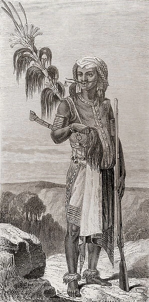 A native of Timor, South East Asia, from El Mundo en la Mano, published 1878