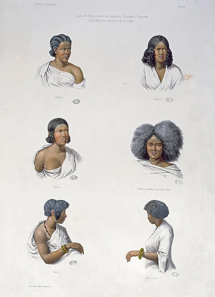 Natives of Abyssinia, engraved by Aumont, c. 1840 (colour litho)