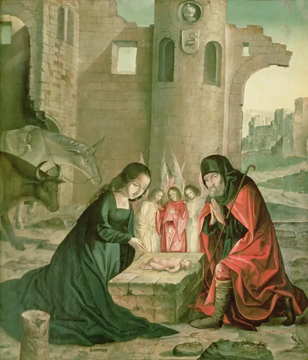 Framed Print : Nativity. XJL61181 Nativity by Juan de Flandes, 