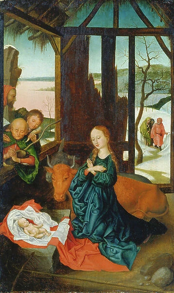 The Nativity, c.1500-20 (mixed media on oak wood)