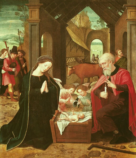 The Nativity (oil on panel)