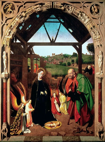 Nativity scene, c. 1450 (oil on wood)