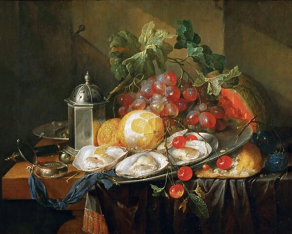 Nature morte de petit dejeuner - Breakfast still life, by Heem, Cornelis, de (1631-1695)