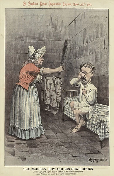The Naughty Boy and His New Clothes (coloured engraving)