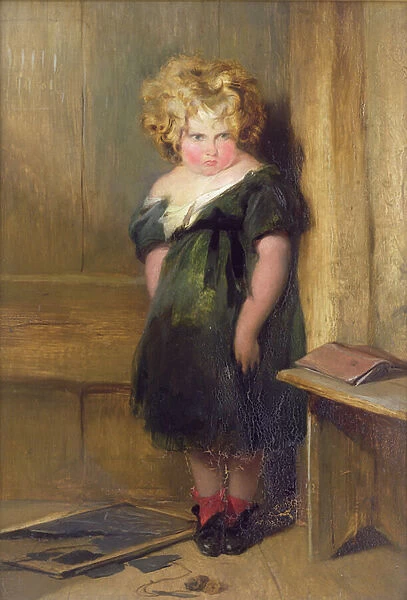 A Naughty Child (oil on canvas)
