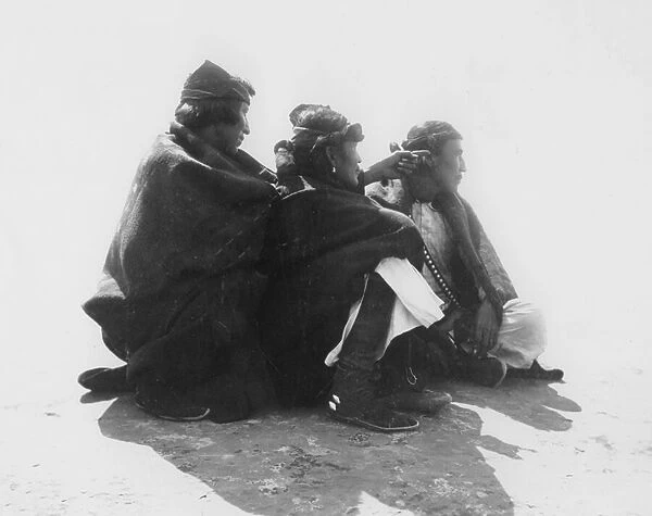 Three Navaho indians, c. 1904 (b  /  w photo)