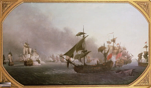 Naval Combat off the Isle of Grenada, 6th July 1779, 1788 (oil on canvas)