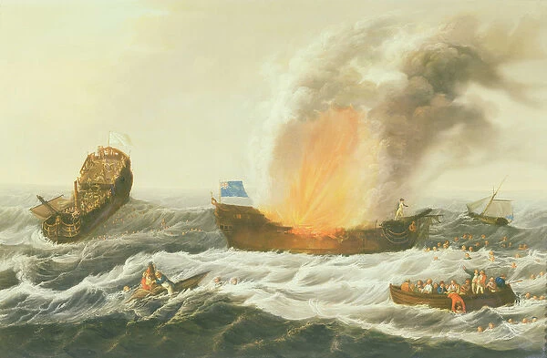 A Naval Engagement Between the 'Quebec'and the 'Surveillante', c