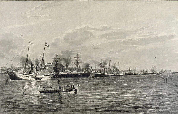 The Naval Review in Kiel on the 3rd September 1890 (engraving)