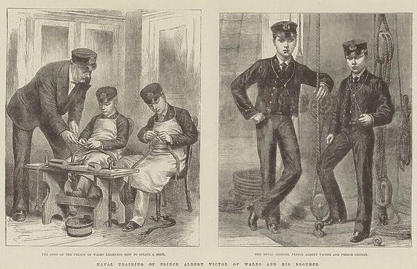 Naval Training of Prince Albert Victor of Wales and his Brother (engraving)