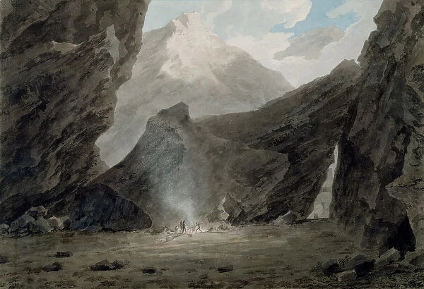 Near Chiavenna in the Grisons, c. 1779 (w  /  c, black ink and wash over graphite on laid