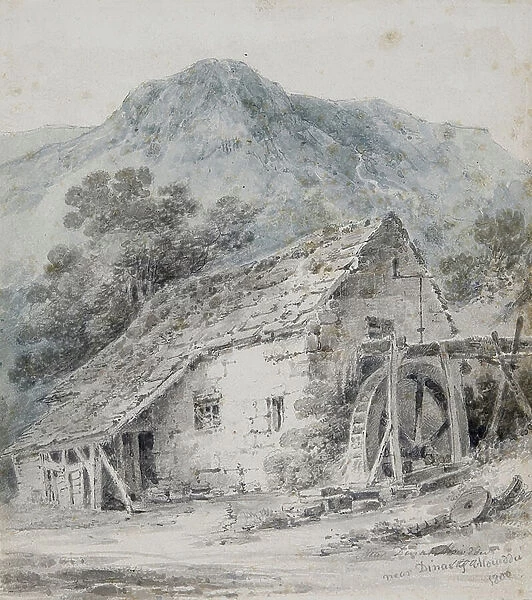 Near Dinas Mawddwy, 1800 (w / c & pencil on paper)