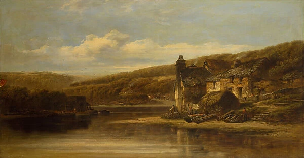 Near Looe, Cornwall, 1869 (oil on canvas)