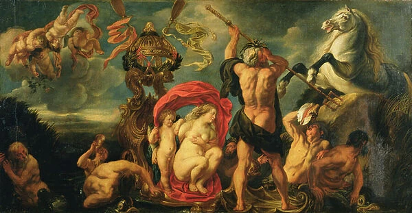 Neptune Creating the Horse (oil on canvas)