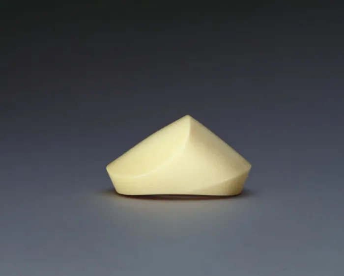 Framed Print : Netsuke, depicting an abstract chestnut, c. 1870-90 (ivory) (for reverse see 193794)