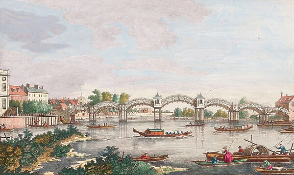 New Bridge over the Thames at Hampton Court, 1754 (engraving)