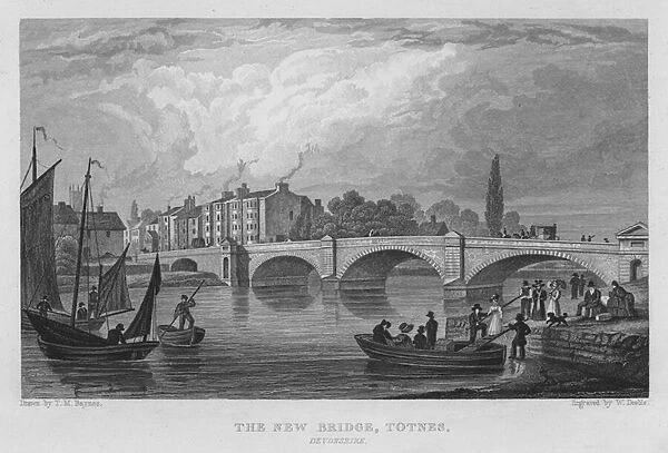 The New Bridge, Totnes, Devonshire (engraving)