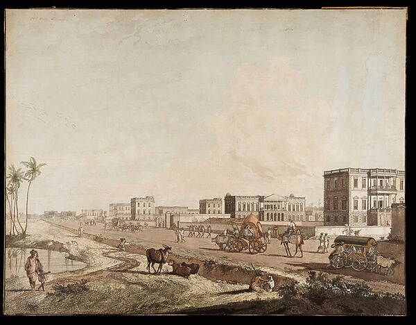 The New Buildings at Chouringhee from Views of Calcutta, 1787 (aquatint