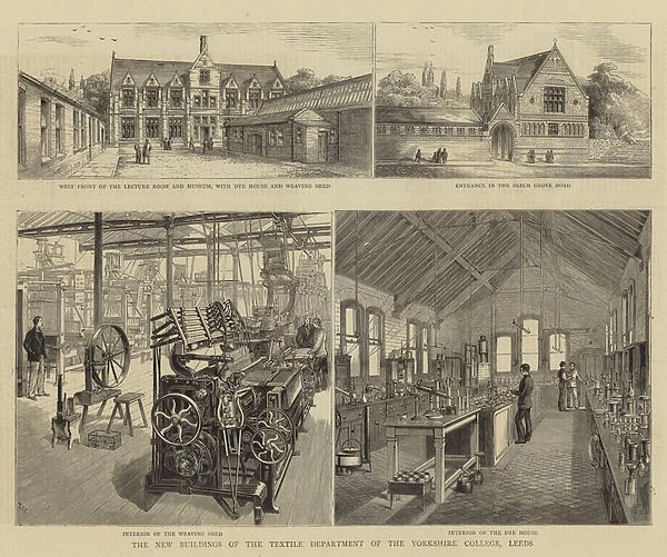 The New Buildings of the Textile Department of the Yorkshire College, Leeds (engraving)