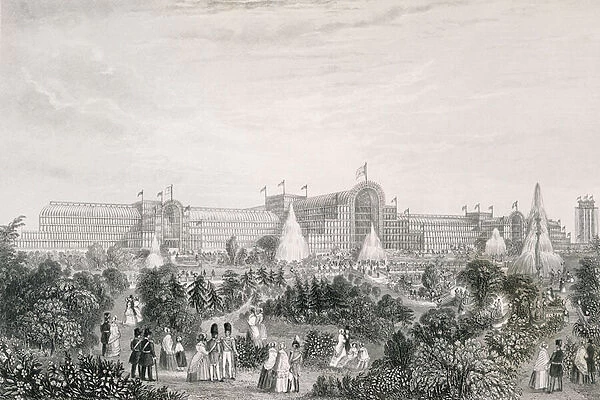 The New Crystal Palace at Sydenham, engraved by Lacey (engraving)
