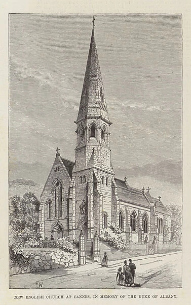 New English Church at Cannes, in Memory of the Duke of Albany (engraving)