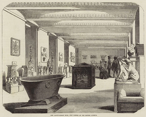 New Graeco-Roman Room, just opened at the British Museum (engraving)