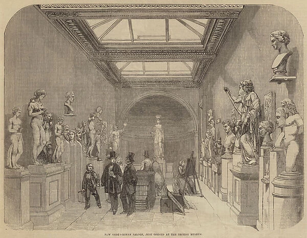 New Greco-Roman Saloon, just opened at the British Museum (engraving)