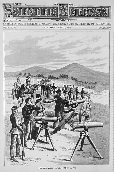The new model Gatling Gun, from Scientific American, 14th June 1879