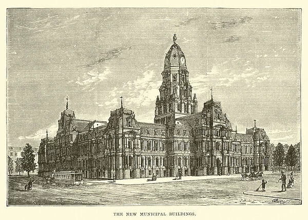 The New Municipal Buildings (engraving)