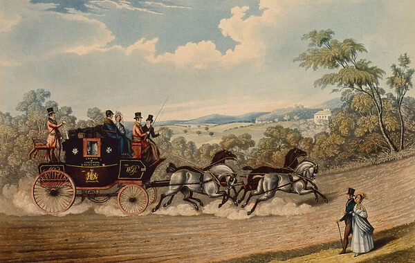 The New Royal Mail, 1836 (coloured engraving)