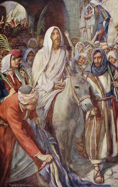 New Testament: 'Hosanna to the Son of David' (colour litho)