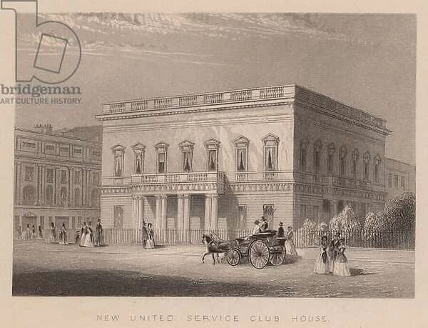 New United Service Club House, London (engraving)
