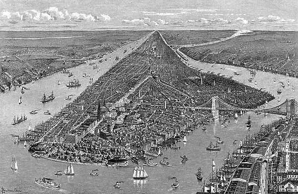 New York city, 1896 (engraving)