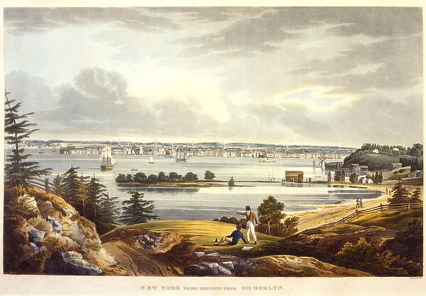 New York from Heights near Brooklyn, engraved by John Hill, undated (aquatint)