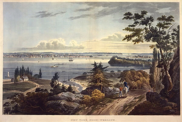 New York from Weehawk [Weehawken], engraved by John Hill, undated (aquatint)