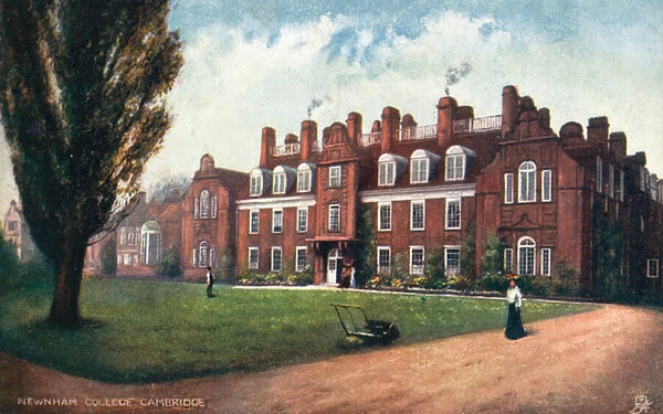 Newnham College, Cambridge (colour litho)